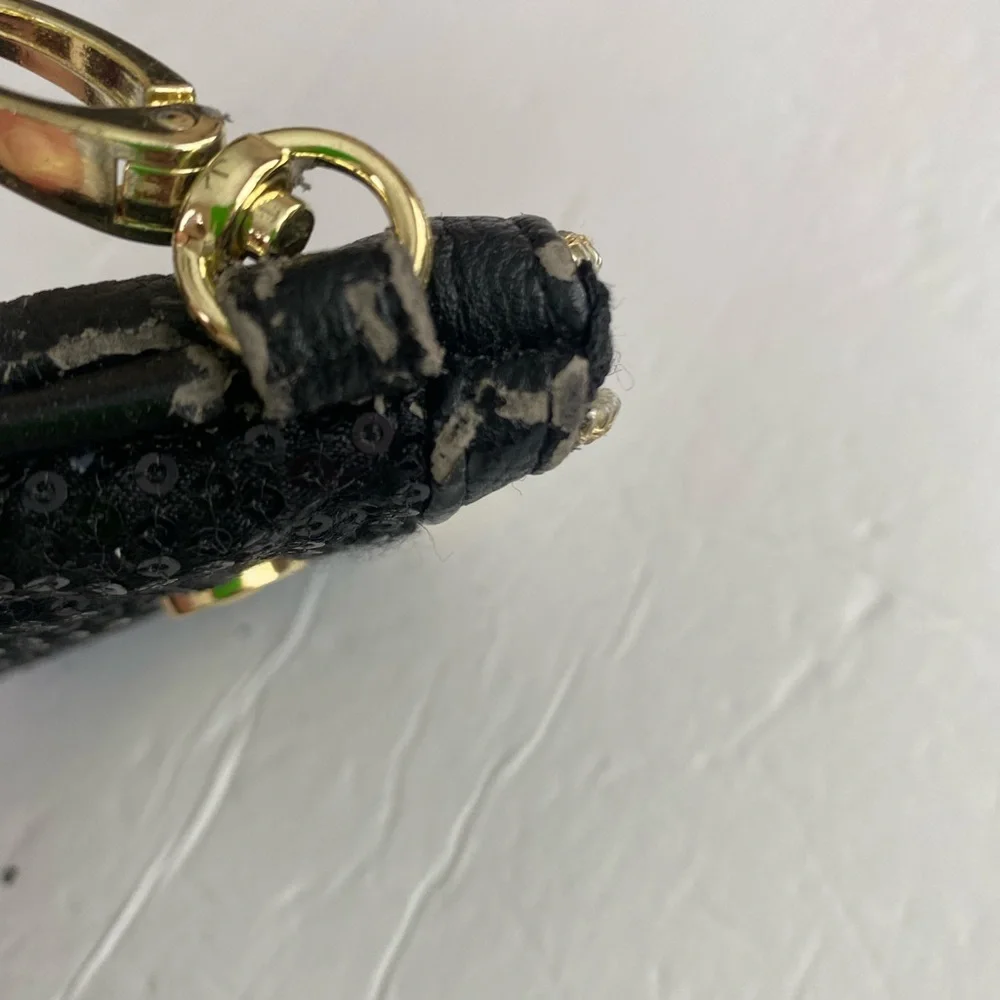 Betsey Johnson Black Sequin Key Holder